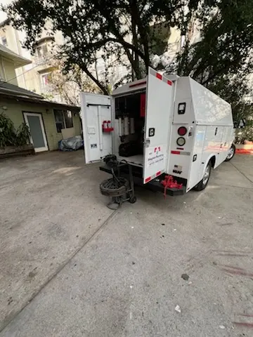Magnet Plumbing service vehicle on-site for Water Heater Repair in Port Tampa City